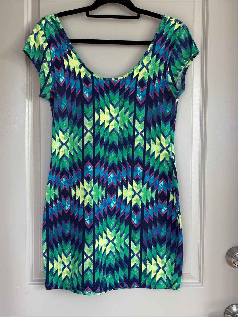 Charlotte Russe Geometric Bodycon Mini Dress L